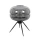 GloboStar® JAVAN 00738 Μοντέρνο Επιτραπέζιο Φωτιστικό Πορτατίφ Μονόφωτο 1 x E27 IP20 Ασημί Γυαλί με Μαύρο Μέταλλο - Μ30 x Π30 x Υ19cm GloboStar® JAVAN 00738 Μοντέρνο Επιτραπέζιο Φωτιστικό Πορτατίφ Λαμπατέρ Μονόφωτο Φιμέ Νίκελ Γυάλινο Μαύρο Μεταλλικό Φ30 x Υ19cm