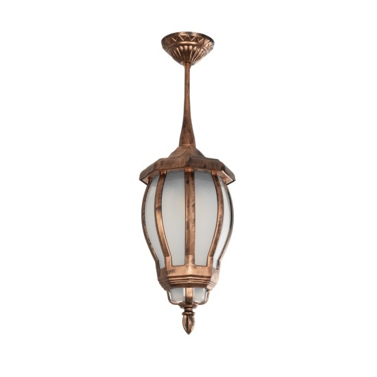 GloboStar® VERDI 203-0234 Vintage Κρεμαστό Φωτιστικό Φαναράκι Μονόφωτο 1 x E27 IP44 Χάλκινο Πλαστικό Σώμα - Μ17 x Π17 x Υ47cm GloboStar® VERDI 203-0234 Vintage Κρεμαστό Φωτιστικό Φαναράκι Μονόφωτο 1 x E27 IP44 Χάλκινο Πλαστικό Σώμα - Μ17 x Π17 x Υ47cm