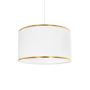 GLOBOSTAR® LOFTY 204-0091 Μοντέρνο Κρεμαστό Φωτιστικό Οροφής με Ντουί 1 x E27 AC 220-240V IP20 - Λευκό - Μ37 x Π37 x Υ21cm