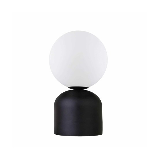 GloboStar® MAGIC 204-0132 Μοντέρνο Eπιτραπέζιο Φωτιστικό Μονόφωτο 1 x E14 IP20 Μαύρο Μέταλλο με Λευκό Γυαλί - Μ13 x Π13 x Υ28cm GloboStar® MAGIC 204-0132 Μοντέρνο Eπιτραπέζιο Φωτιστικό Μονόφωτο 1 x E27 IP20 Μαύρο Μέταλλο με Λευκό Γυαλί - Μ13 x Π13 x Υ28cm