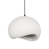 GloboStar® STONE 204-0176 Μοντέρνο Κρεμαστό Φωτιστικό Καμπάνα Μονόφωτο 1 x E27 IP20 Λευκή Πολυστερίνη με Λευκή Ρητίνη - Μ31.5 x Π35 x Υ26cm