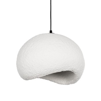 GLOBOSTAR® STONE 204-0176 Μοντέρνο Κρεμαστό Φωτιστικό Οροφής με Ντουί 1 x E27 AC 220-240V IP20 - Λευκό - Μ31.5 x Π35 x Υ26cm