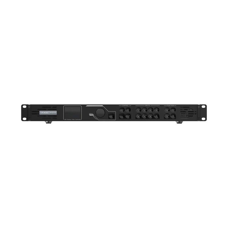 GLOBOSTAR® VX400 41014 Novastar VX400 All in One Processor & Video Controller για Οθόνες LED Video Wall 2.6 million pixel Max W10240px/Max H8192px - Input Signal W1920 x H1200@60Hz - 4 Gigabit Ethernet Output Port - AC 220-240V IP20 - Μ48.3 x Π30.1 x 