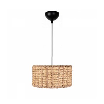 GLOBOSTAR® POMEGRANDE 204-0157 Boho Κρεμαστό Φωτιστικό Οροφής με Ντουί 1 x E27 AC 220-240V IP20 - Μπεζ - Μ30 x Π30 x Υ16cm