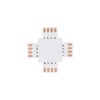 GloboStar® 70709 Connector + Σταυρός για RGB Ταινίες LED 7.2 & 14.4 Watt - Μ3 x Π3 x Υ0.1cm