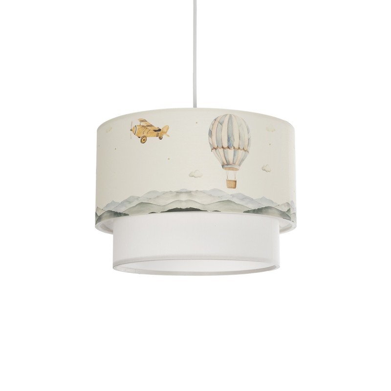 GloboStar® BALLON 204-0121 Παιδικό Κρεμαστό Φωτιστικό Φιγούρα Μονόφωτο 1 x E27 IP20 Πολύχρωμο Ύφασμα - Μ30 x Π30 x Υ70cm