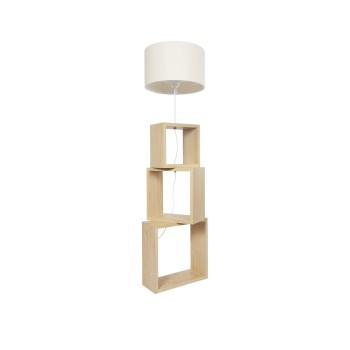 GLOBOSTAR® LUMO 201-0071 Μοντέρνο Επιδαπέδιο Φωτιστικό με Ντουί 1 x E27 AC 220-240V IP20 - Μπεζ - Μ37 x Π36 x Υ136cm