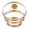 GloboStar® VENOM TRIO 61190-DECO Κρεμαστό Φωτιστικό Δαχτυλίδι-Κύκλος LED CCT 120W 14158lm 120° AC 220-240V - Εναλλαγή Φωτισμού μέσω Τηλεχειριστηρίου All In One Ψυχρό 6000K+Φυσικό 4500K+Θερμό 2700K Dimmable Φ40+60+80cm - Χρυσό Βούρτσας - 3 Years Warranty