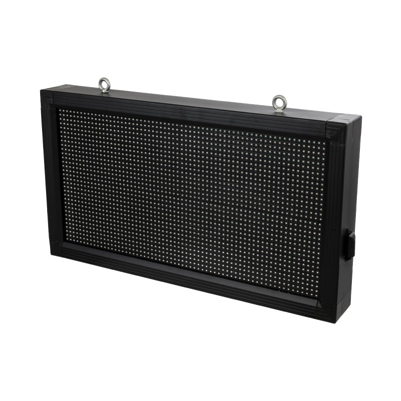 GloboStar® DISPLAY 90277 LED Scrolling Display 64x32cm - Κυλιόμενη Ψηφιακή Πινακίδα / Επιγραφή Μονής Όψης P10 LED SMD AC 220-240V - Λειτουργία μέσω Wi-Fi με Εφαρμογή APP - Αισθήτηρας Θερμοκρασίας και Υγρασίας - Αδιάβροχο IP65 - Μ72 x Π9 x Υ42.5cm - RGB -
