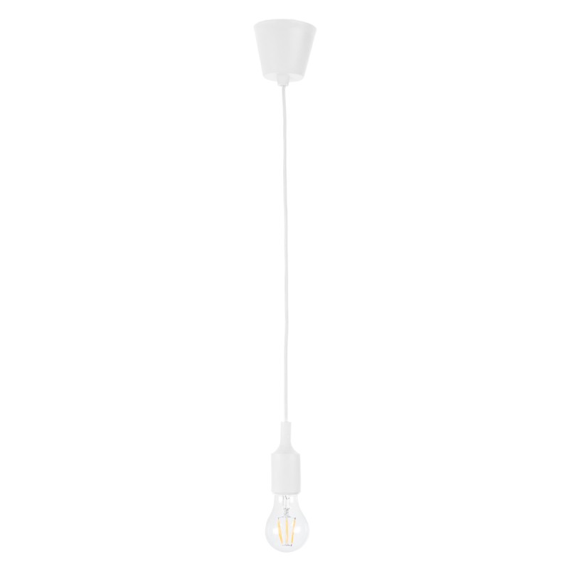GLOBOSTAR® CABLITO 61550 Μοντέρνο Κρεμαστό Φωτιστικό Οροφής με Ντουί 1 x E27 AC 220-240V IP20 - Λευκό - Μ4 x Π4 x Υ110cm
