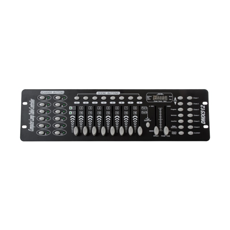 GloboStar® 73493 DMX 192 Channel Fader Console - Κονσόλα Φωτισμού 192 Καναλιών DMX AC 100-240V - IP20 Μ48 x Π13.5 x Υ7cm - 2 Χρόνια Εγγύηση