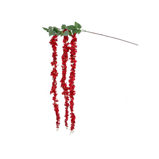 GloboStar® Artificial Garden RED WISTERIA FLOWER BRANCH 21519 Τεχνητό Διακοσμητικό κλαδί Βιστέρια Κόκκινο Φ45 x Υ164cm GloboStar® Artificial Garden RED WISTERIA FLOWER BRANCH 21519 Τεχνητό Διακοσμητικό κλαδί Βιστέρια Κόκκινο Φ45 x Υ164cm