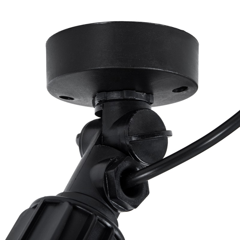 GloboStar® GARDENINI 61546 Επιφανειακό Φωτιστικό Σποτ Κήπου LED 5W 650lm 38° DC 24V IP68 Υψηλής Αντοχής ABS IK06 Φ7 x Υ14.5cm - Θερμό Λευκό 2700K Dimmable - Μαύρο - Bridgelux Chip - 3 Years Warranty