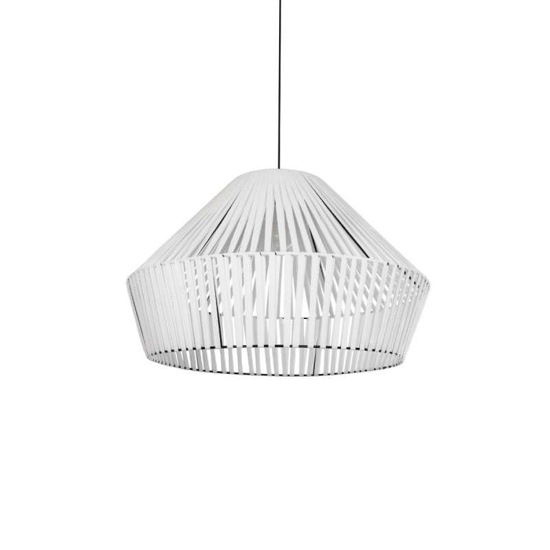 GLOBOSTAR® NUI 205-0064 Boho Κρεμαστό Φωτιστικό Οροφής με Ντουί 1 x E27 AC 220-240V IP20 - Λευκό - M60 x Π60 x Υ41cm