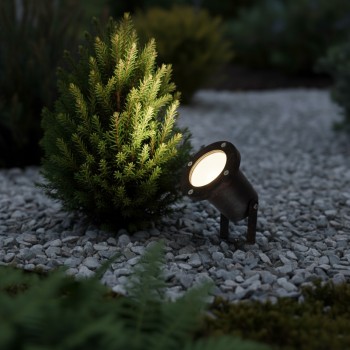 kelvo® GARDELINI KLV-101-0004 Φωτιστικό Σποτ Κήπου για Φυτά & Δέντρα με Καρφωτή Βάση για Λάμπα MR16 με Ντουί GU10 AC 220-240V Αδιάβροχο IP65 - Μπρονζέ Εφέ Σκουριάς Ματ - Μ10 x Π10 x Υ30cm