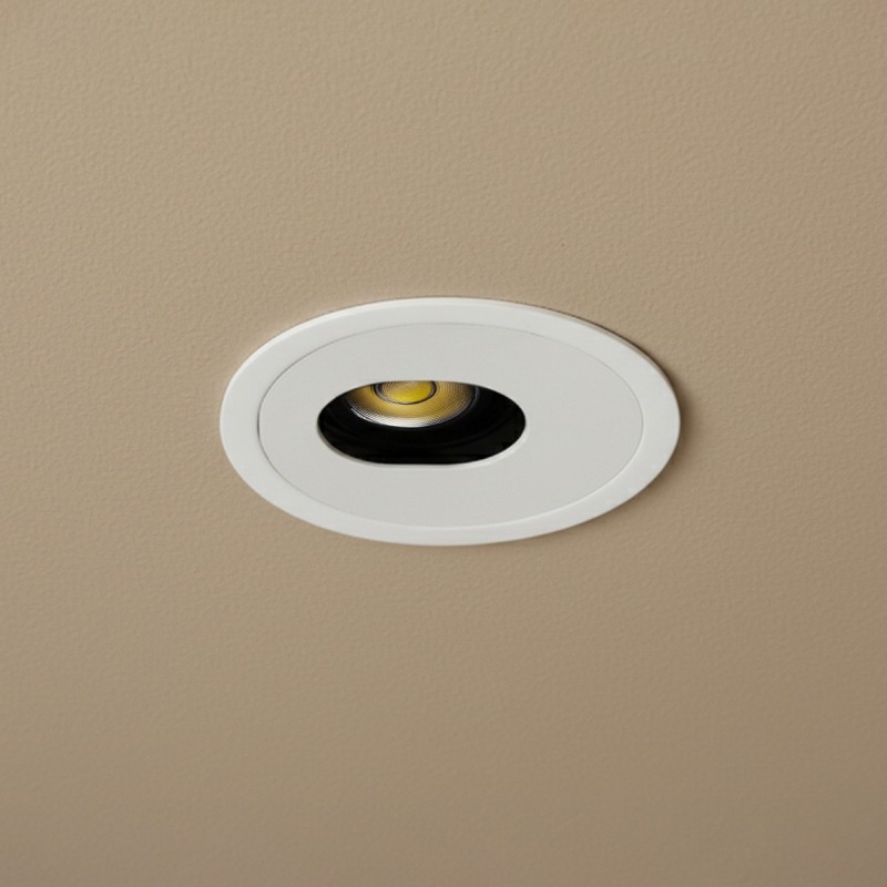 kelvo® ASYMMETRICAL KLV-101-0133 Χωνευτό Downlight Σποτ LED 7W 875lm 15°x30° AC 220-240V IP20 Φυσικό Λευκό 4500K - Bridgelux COB Chip & TÜV SÜD Driver - Λευκό Ματ - Μ8.3 x Π8.3 x Υ8.16cm / Q7.3cm - 5 Χρόνια Εγγύηση