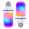 GloboStar® 76076 Λάμπα E27 TUBULAR Διακοσμητική LED 9W 450lm 320° AC 85-265V με 4 Λειτουργίες Εφέ RGB Φλόγας και Αναστροφή RGB Φλόγας