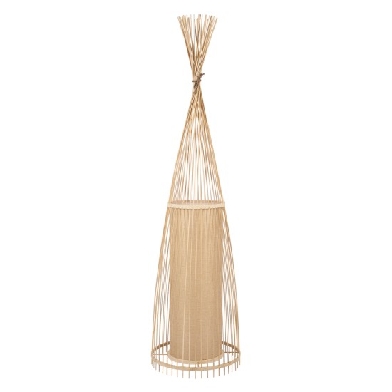GLOBOSTAR® AZORES 01755 Boho Επιδαπέδιο Φωτιστικό με Ντουί 1 x E27 AC 220-240V IP20 - Μπεζ - Μ40 x Π40 x Υ150cm