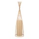 GLOBOSTAR® AZORES 01755 Boho Επιδαπέδιο Φωτιστικό με Ντουί 1 x E27 AC 220-240V IP20 - Μπεζ - Μ40 x Π40 x Υ150cm