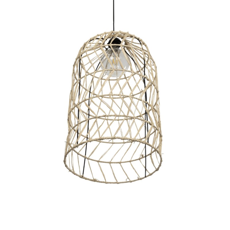 GLOBOSTAR® NETI 205-0025 Boho Κρεμαστό Φωτιστικό Οροφής με Ντουί 1 x E27 AC 220-240V IP20 - Μπεζ - M35 x Π35 x Υ63cm