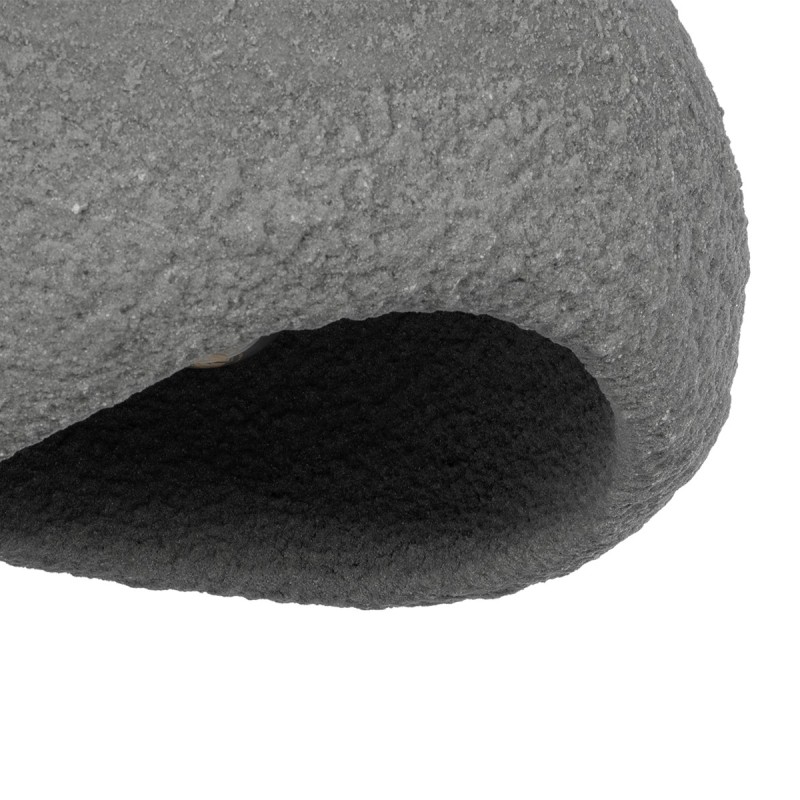 GloboStar® STONE 204-0122 Μοντέρνο Κρεμαστό Φωτιστικό Καμπάνα Μονόφωτο 1 x E27 IP20 Γκρι Σκoύρο Πολυστερίνη με Ρητίνη - Μ31.5 x Π35 x Υ26cm