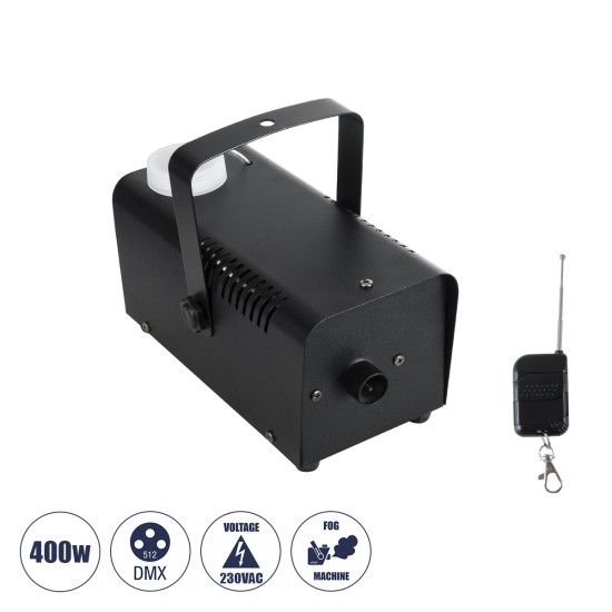 GloboStar® 51143 Επαγγελματική Μηχανή Fog Machine - Εφέ Καπνού 400W AC 220V-240V 1L On/Off & Ασύρματο Χειριστήριο - Μαύρο - L24 x W10.5 x H13cm GloboStar® 51143 Επαγγελματική Μηχανή Fog Machine - Εφέ Καπνού 400W AC 220V-240V 1L On/Off & Ασύρματο Χειριστήριο - Μαύρο - L24 x W10.5 x H13cm