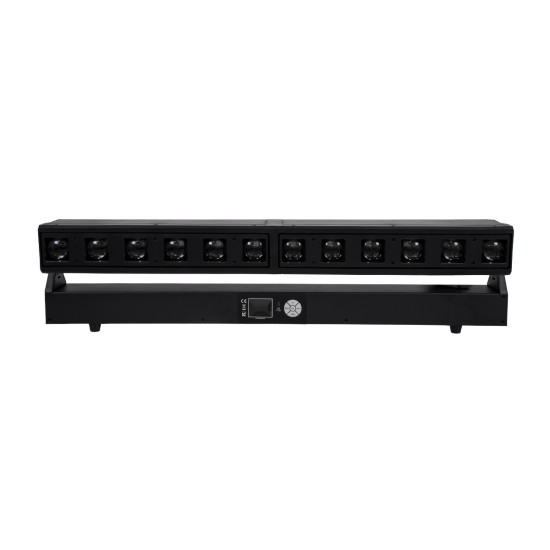 GloboStar® 51168 SPHINX Επαγγελματική Κινούμενη Μπάρα Φωτισμού DIGITAL MATRIX PIXEL LED 480W AC 220V-240V 4IN1 BEAM - WASH - SPOT - ZOOM 5° - 35° OSRAM LED DMX512 Display on Body RGBW - Μαύρο - L102 x W10 x H16.5cm