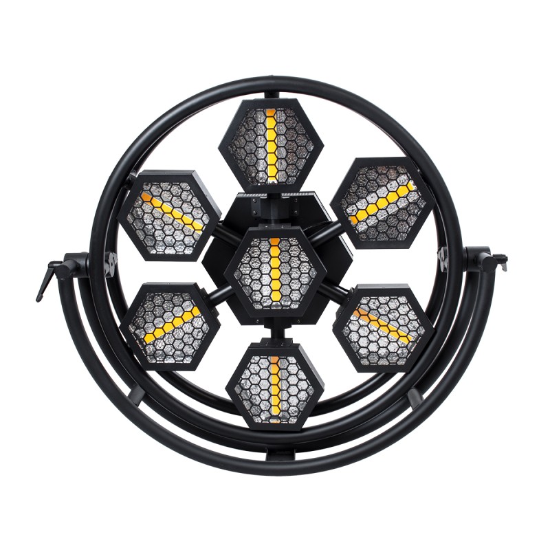 HEXA® HALO 51196 Stage Φωτιστικό Ειδικών Εφέ Digital Matrix Pixel & Blinder LED 784W 120° AC 220-240V IP20 7 x 100W COB Chip & 168 x 0.5W SMD5050 Chip Ultra Θερμό Λευκό 2200K & Πολύχρωμο RGB Dimmable DMX512 Protocol - Μ95 x Π17.5 x Υ78.5cm - 2