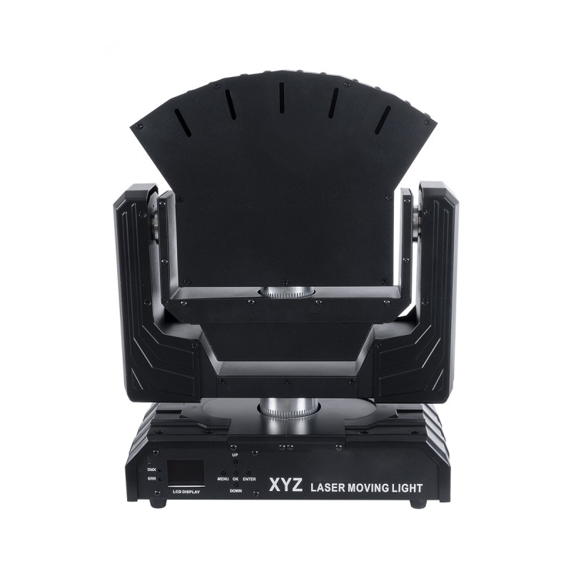 GloboStar® HADES 51199 Επαγγελματική Κινούμενη Ρομποτική Μπάρα Super LASER BEAM Light 150W - 6 x 1W Laser - 300mW RED/638nm - 100mW GREEN/531nm - 600mW BLUE/442nm - AC 220V-240V IP20 3in1 RGB DMX512 - Μ36 x Π25 x Υ46cm - 2 Χρόνια Εγγύηση