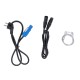 GloboStar® 51201 HALO HEXA Επαγγελματικό Φωτιστικό Ειδικών Εφέ DIGITAL MATRIX PIXEL & Blinder - 3 x 80W LED COB Chips Ultra Gold Warm White 2200K & 30 x 0.5W LED SMD5050 Chips RGB - AC 220V-240V DMX512 Display on Body - Μαύρο - Μ38 x Π38 x Υ22cm -