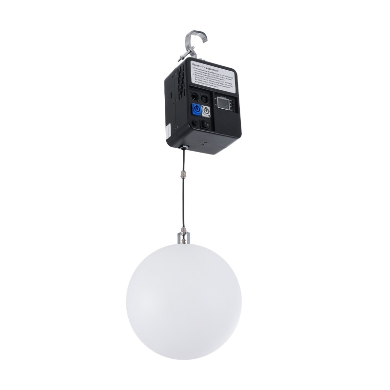 GloboStar® 51202 LIFT BALL Επαγγελματικό Φωτιστικό Ειδικών Εφέ Φ30cm KINETIC BALL Light CREE LED 4in1 15W - 15 x 1W LED SMD Chips RGBW - Μέγιστο Μήκος Ανύψωσης 3.5 Μέτρα - AC 220V-240V DMX512 Display on Body - Μαύρο - Μ17 x Π13 x Υ26cm - 2 Χρόνια Εγγύση