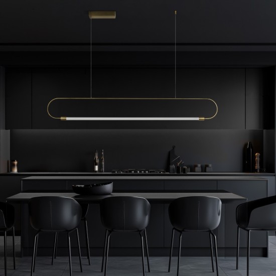 kelvo® GLOW 61664 Μοντέρνο Κρεμαστό Φωτιστικό Οροφής LED 15W 1500lm 360° AC 220-240V IP20 Ρυθμιζόμενο Λευκό CCT με Χειριστήριο από 2700K έως 6000K Dimmable - Lumileds SMD Chip - Χρυσό Πλατίνα & Λευκό Νήμα - Μ120 x Π3 x Υ25cm - 3 Χρόνια Εγγύηση kelvo® GLOW 61664 Μοντέρνο Κρεμαστό Φωτιστικό Οροφής LED 15W 1500lm 360° AC 220-240V IP20 Ρυθμιζόμενο Λευκό CCT με Χειριστήριο από 2700K έως 6000K Dimmable - Lumileds SMD Chip - Χρυσό Πλατίνα & Λευκό Νήμα - Μ120 x Π3 x Υ25cm - 3 Χρόνια Εγγύηση