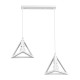 GloboStar® TRIANGLE 00612 Μοντέρνο Κρεμαστό Φωτιστικό Ράγα Δίφωτο 2 x E27 IP20 Λευκό Μέταλλο - Μ60 x Π22 x Y130cm GloboStar® TRIANGLE 00612 Μοντέρνο Κρεμαστό Φωτιστικό Ράγα Δίφωτο 2 x E27 IP20 Λευκό Μέταλλο - Μ60 x Π22 x Y130cm