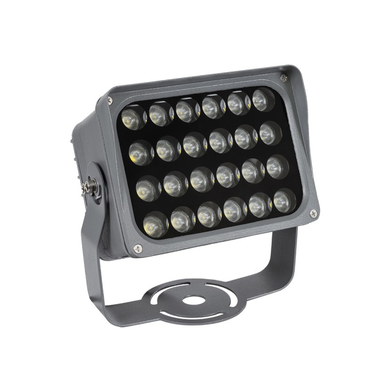 GLOBOSTAR® FLOODXENA 90129 Προβολέας Σποτ Wall Washer LED 24W 2760lm 10° AC 220-240V Αδιάβροχο IP65 Φυσικό Λευκό 4500K - Bridgelux SMD Chip - Γκρι Ανθρακί - Μ18 x Π13.5 x Υ18cm - 3 Χρόνια Εγγύηση