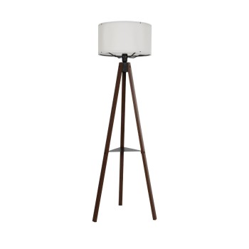 GLOBOSTAR® SHELF 204-0129 Μοντέρνο Επιδαπέδιο Φωτιστικό με Ντουί 1 x E27 AC 220-240V IP20 - Καφέ & Μπεζ - Μ45 x Π45 x Υ135cm