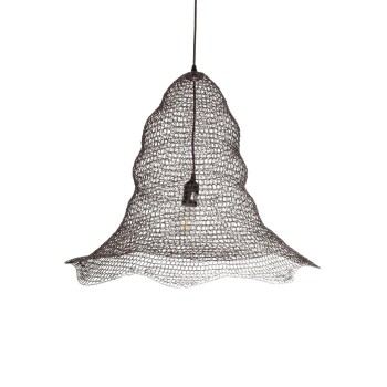 GLOBOSTAR® KENTUCKY 01893 Vintage Κρεμαστό Φωτιστικό Οροφής με Ντουί 1 x E27 AC 220-240V IP20 - Καφέ - Μ60 x Π60 x Υ52cm