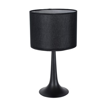 GLOBOSTAR® AMBROSIA 01394 Μοντέρνο Επιτραπέζιο Φωτιστικό Πορτατίφ με Ντουί 1 x E27 AC 220-240V IP20 - Μαύρο - Μ25 x Π25 x Υ46cm