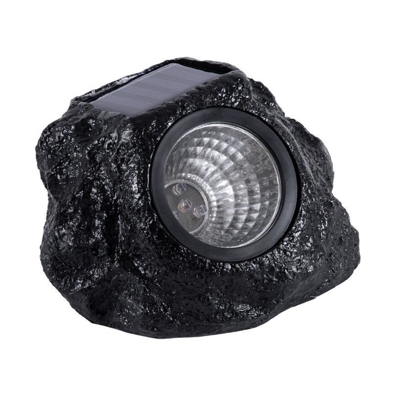 GloboStar® 71484 Αυτόνομο Ηλιακό Φωτιστικό LED SMD 1W 100lm με Ενσωματωμένη Μπαταρία 600mAh - Φωτοβολταϊκό Πάνελ με Αισθητήρα Ημέρας-Νύχτας Αδιάβροχο IP65 Διακοσμητική Πέτρα - Βράχος Κήπου Ψυχρό Λευκό 6000K