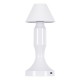 GloboStar® LUNNA 76476 Μοντέρνο Επιτραπέζιο Φωτιστικό Πορτατίφ LED 1.5W 105lm 120° DC 5V Επαναφορτιζόμενο με Μπαταρία Li-ion 1800mAh - Διακόπτη Αφής με 3 Εναλλαγές Φωτισμού CCT Θερμό - Φυσικό - Ψυχρό 1500K - 4500K - 6000K Dimmable - D9 x 23cm - Λευκό