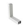 GLOBOSTAR® ALP-CORNER-SIDE90 BRIGHTRAIL 61779 Επιφανειακό / Κρεμαστό Προφίλ Αλουμινίου Γωνία με Λευκό Γαλακτερό Πατητό Κάλυμμα για Ταινίες LED IP20 - Γκρι Ανθρακί Ματ - Μ30 x Π5 x Υ7.5cm