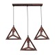 GloboStar® TRIANGLE 00623 Μοντέρνο Κρεμαστό Φωτιστικό Ράγα Τρίφωτο 3 x E27 IP20 Χάλκινο Μέταλλο - Μ70 x Π22 x Y130cm GloboStar® TRIANGLE 00623 Μοντέρνο Κρεμαστό Φωτιστικό Ράγα Τρίφωτο 3 x E27 IP20 Χάλκινο Μέταλλο - Μ70 x Π22 x Y130cm
