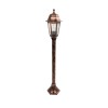 GloboStar® VITRO 203-0197 Vintage Επιδαπέδιο Φωτιστικό Φαναράκι Μονόφωτο 1 x E27 IP44 Χάλκινο Πλαστικό Σώμα - Μ16 x Π16 x Υ100cm