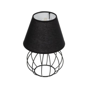 GLOBOSTAR® SHAPE 202-0057 Μοντέρνο Επιτραπέζιο Φωτιστικό Πορτατίφ με Ντουί 1 x E27 AC 220-240V IP20 - Μαύρο - Μ19 x Π19 x Υ28cm