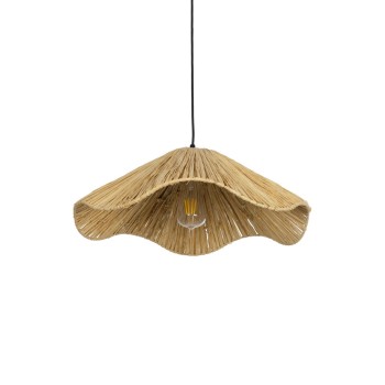 GLOBOSTAR® PAJERO 204-0177 Boho Κρεμαστό Φωτιστικό Οροφής Μονόφωτο 1 x E27 AC 220-240V IP20 Μπεζ - Μ50 x Π50 x Υ20cm