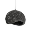 GloboStar® STONE 204-0194 Μοντέρνο Κρεμαστό Φωτιστικό Καμπάνα Μονόφωτο 1 x E27 IP20 Μαύρο Με Λευκό Πολυστερίνη με Ρητίνη - Μ35 x Π31 x Υ26cm