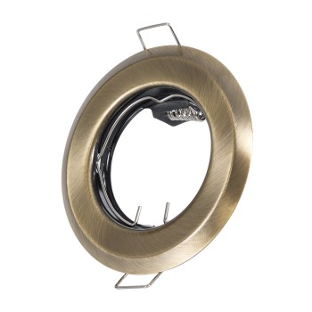 GLOBOSTAR® ORO 77813 Χωνευτή Βάση για Σποτ MR16 με Ντουί GU10/GU5.3 IP20 - Μπρούτζινο - Μ8.3 x Π8.3 x Υ3.1cm / Q6cm