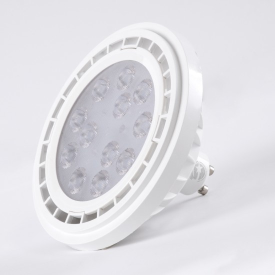 GloboStar® 60129 Σποτ LED GU10 AR111 12W 1200lm 36° AC 220-240V IP20 Φ11 x Υ6.6cm Ψυχρό Λευκό 6000K Dimmable - 3 Χρόνια Εγγύηση