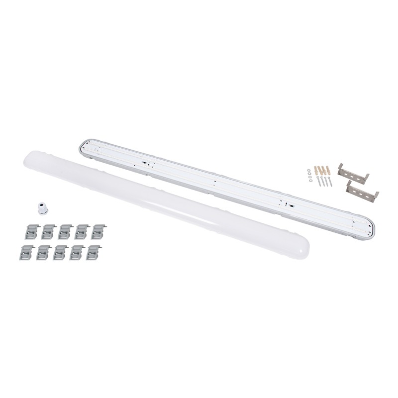 GloboStar® 60173 LED Γραμμικό Βιομηχανικό Φωτιστικό Tri-Proof 120cm 48W 5617lm 120° AC 220-240V Αδιάβροχο IP65 Μ120 x Π10,5 x Υ8cm Ψυχρό Λευκό 6000K - 3 Χρόνια Εγγύηση