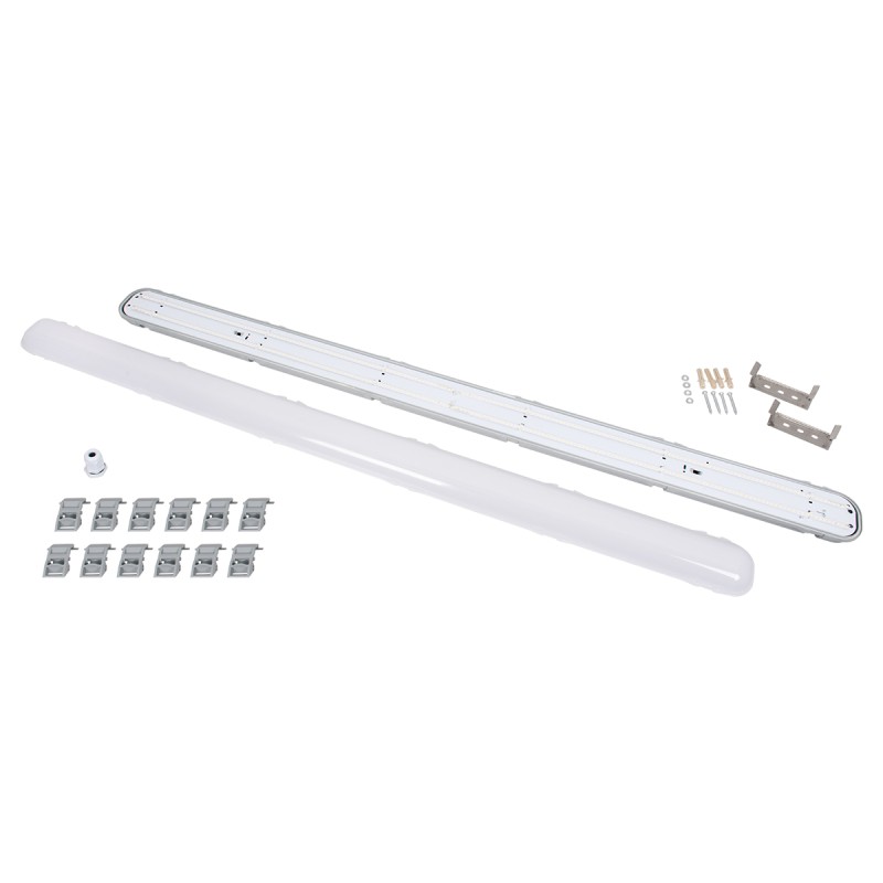 GloboStar® 60177 LED Γραμμικό Βιομηχανικό Φωτιστικό Tri-Proof 150cm 72W 8306lm 120° AC 220-240V Αδιάβροχο IP65 Μ150 x Π10,5 x Υ8cm Φυσικό Λευκό 4500K - 3 Χρόνια Εγγύηση