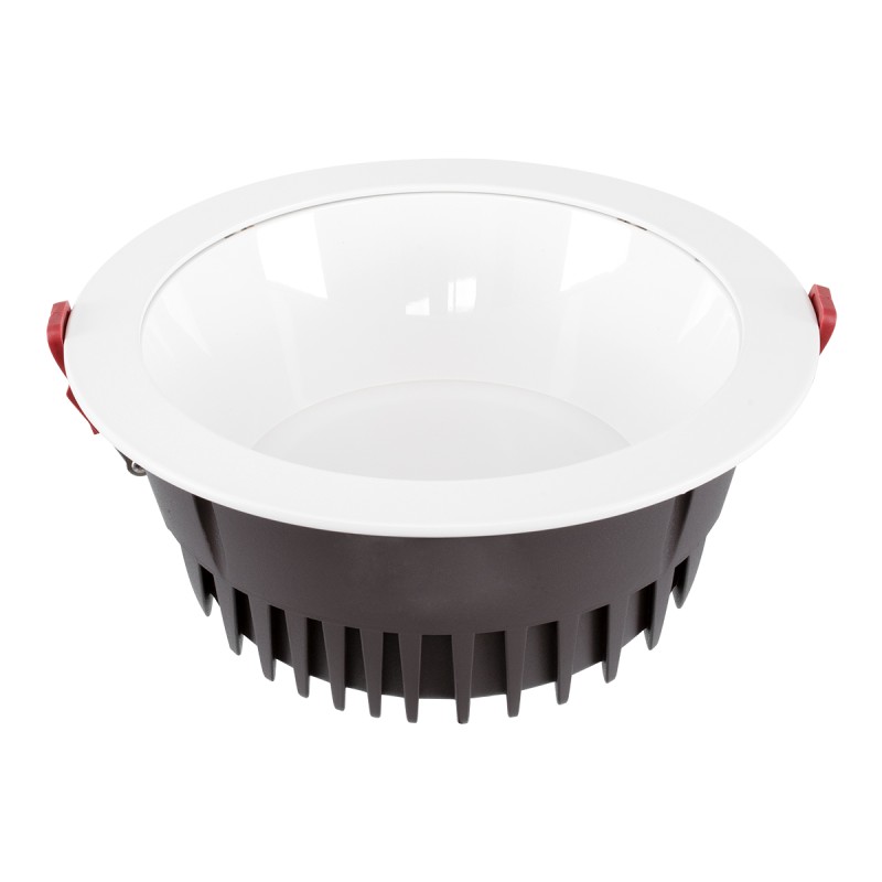 GloboStar® 60194 Χωνευτό LED Panel Downlight Φ22cm 42W 5250lm 60° AC 220-240V IP20 Φ22 x Υ9.5cm Ψυχρό Λευκό 6000K - OSRAM LED CHIP TECHNOLOGY - 5 Years Warranty